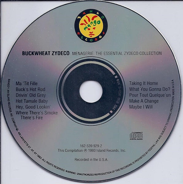 Buckwheat Zydeco – Menagerie: The Essential Zydeco Collection - Preowned CD