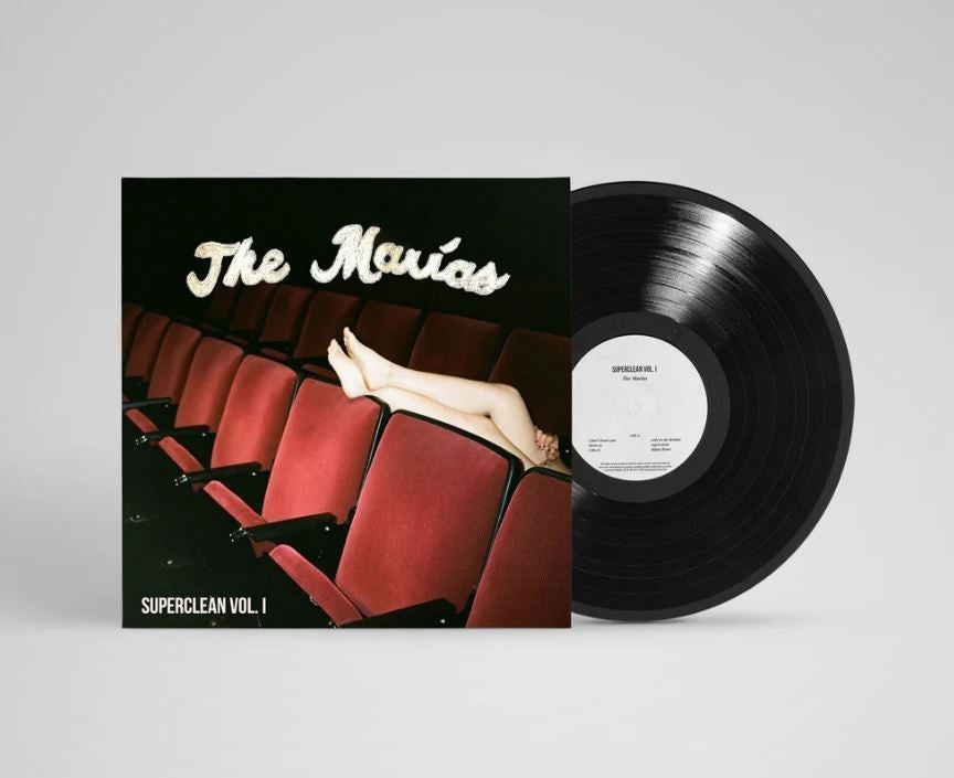 The Marías Superclean Vol. I vinyl record with album cover showing legs on red theater seats.