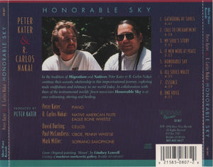 Peter Kater & R. Carlos Nakai  - Honorable Sky - Pre owned/Used CD