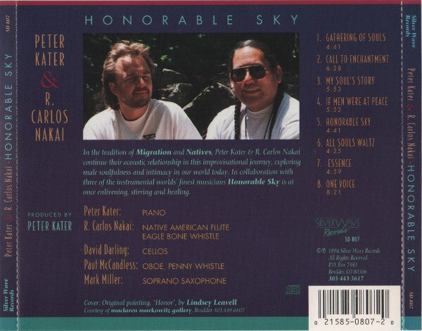 Peter Kater & R. Carlos Nakai  - Honorable Sky - Pre owned/Used CD