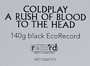 Coldplay - A Rush Of Blood To The Head - 140g Ecorecord - Brand New/Sealed Vinyl