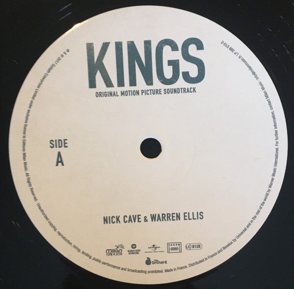 Kings original motion picture soundtrack vinyl record by Nick Cave and Warren Ellis, Side A label.