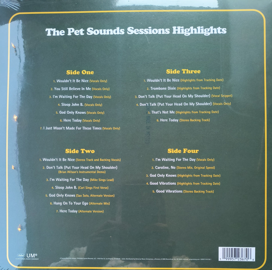 The Beach Boys - Pet Sounds Sessions Highlights | 180g 2LP | Wouldn't It Be Nice