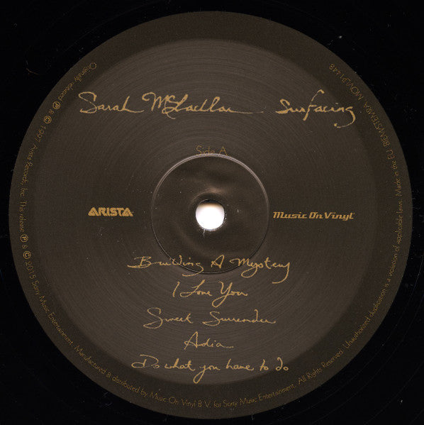 Sarah McLachlan - Surfacing | 180g Audiophile Vinyl LP | Music On Vinyl
