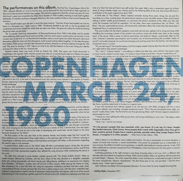 Miles Davis & John Coltrane – The Final Tour: Copenhagen 1960 1st Time on Vinyl
