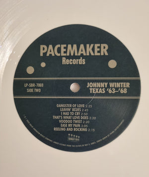 Johnny Winter - Texas '63-'68 | Limited Ed. White LP | Sunset Blvd Records