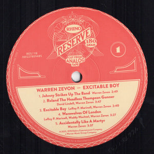 Warren Zevon - Excitable Boy | LP Vinyl | 180g Audiophile | Classic Rock Album