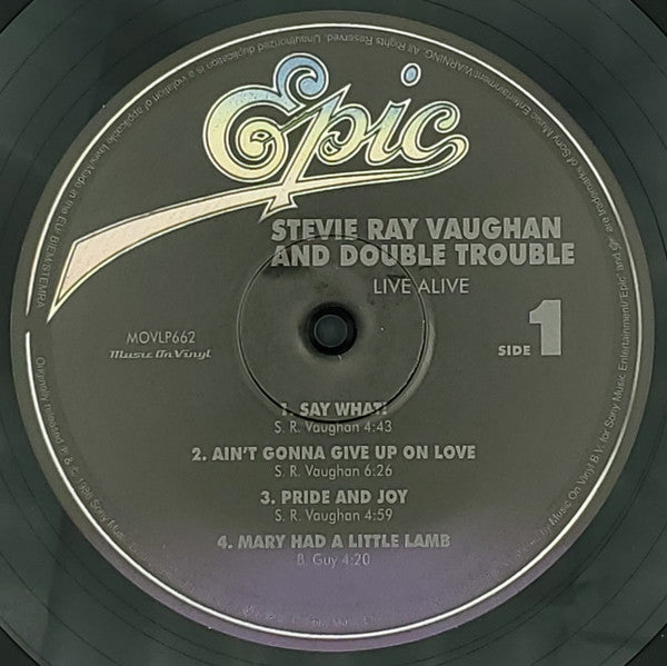 Stevie Ray Vaughan And Double Trouble - Live Alive | 180g 2LP | Music On Vinyl