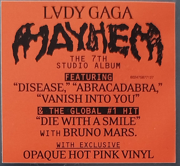 Lady Gaga - Mayhem | Ltd Hot Pink Vinyl 2LP