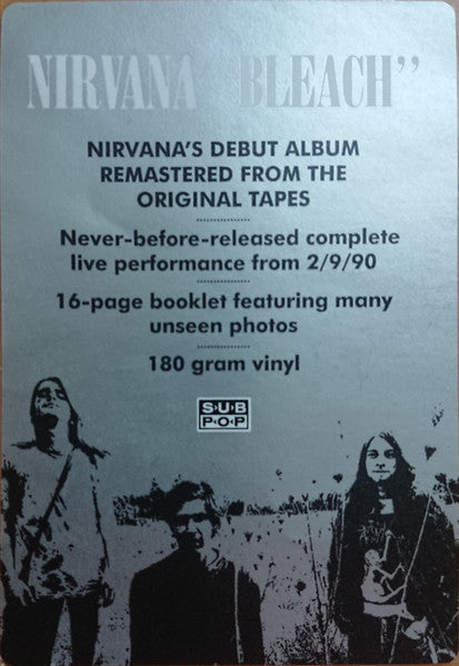 Nirvana - Bleach | Deluxe Edition 180 Gram 2LP | Live Bonus Disc