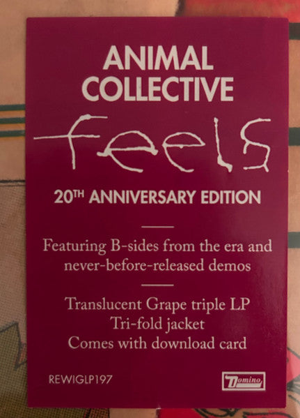 Animal Collective - Feels | Grape 3LP | 20th Anniversary Edition + Demos/B-Sides