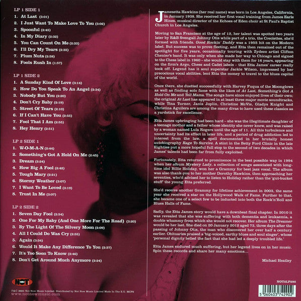 Etta James - The Very Best Of Etta James | Pink 2LP | Not Now Music