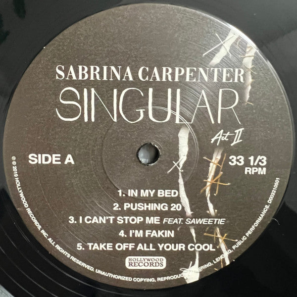 Sabrina Carpenter - Singular Act II | LP Vinyl Hollywood Records Pop Album