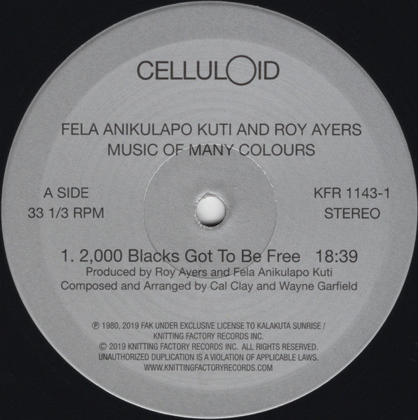 Fela Kuti & Roy Ayers - Music of Many Colours | LP Vinyl | Afrobeat