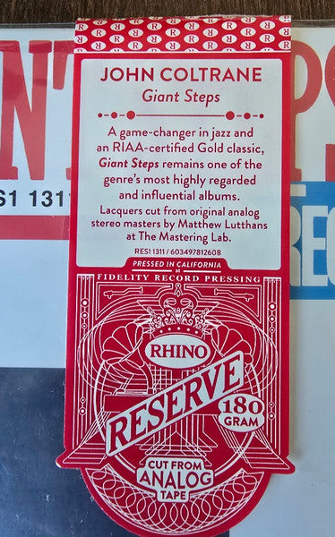 John Coltrane - Giant Steps | Rhino Reserve 180g Audiophile LP