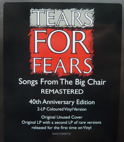 Tears For Fears - Songs From The Big Chair | 2LP Red Vinyl 40th Anniversary