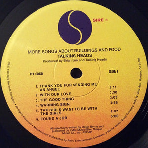 Talking Heads - More Songs About Buildings And Food | 180g LP | Remastered