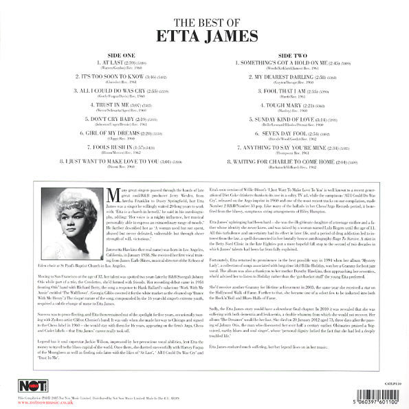 Etta James - The Best Of | Not Now Music Vinyl LP | 16 Tracks
