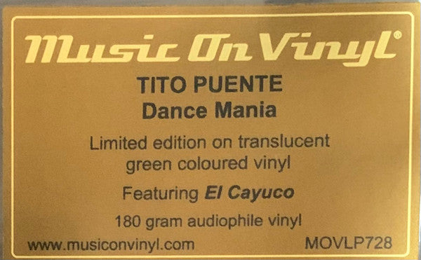 Tito Puente And His Orchestra - Dance Mania | Music On Vinyl Green LP