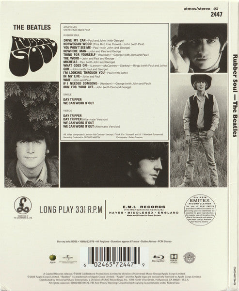 The Beatles - Rubber Soul | Atmos Blu-ray Audio | PCM Stereo Mix | Special Edition