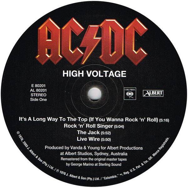 AC/DC - High Voltage | 180g LP | Debut Album Remastered