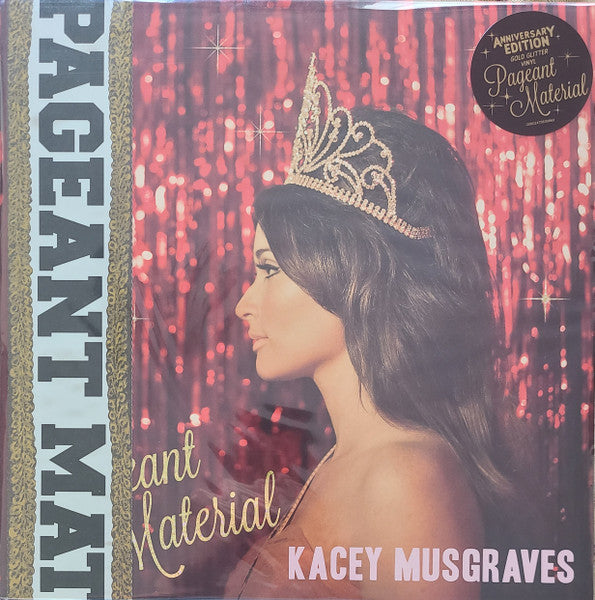 Kacey Musgraves – Pageant Material | 10th Anniv Clear/ Gold Glitter LP