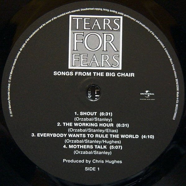 Tears For Fears - Songs from the Big Chair | 180 Gram Remastered LP