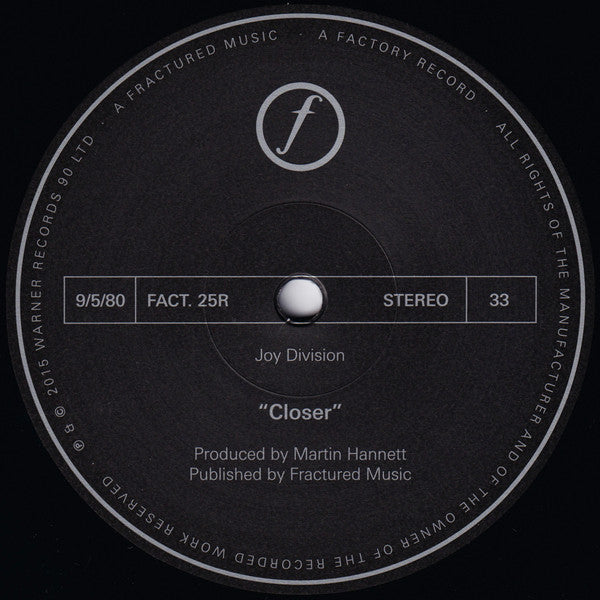 Joy Division - Closer | Remastered 180g LP | Gothic Post-Punk