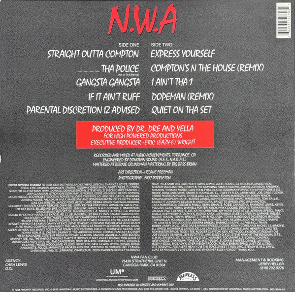 N.W.A - Straight Outta Compton | Black Vinyl | Shipped Fast 2 U