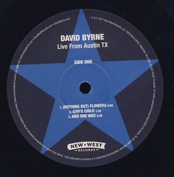 David Byrne - Live From Austin TX | 2‑LP Black Vinyl | 180G New