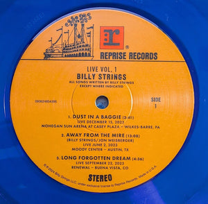 Billy Strings – Live Vol. 1 | Limited Edition Blue Translucent 2LP Vinyl