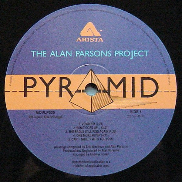 Alan Parsons Project - Pyramid | LP Vinyl | 180g | Progressive Rock Classic