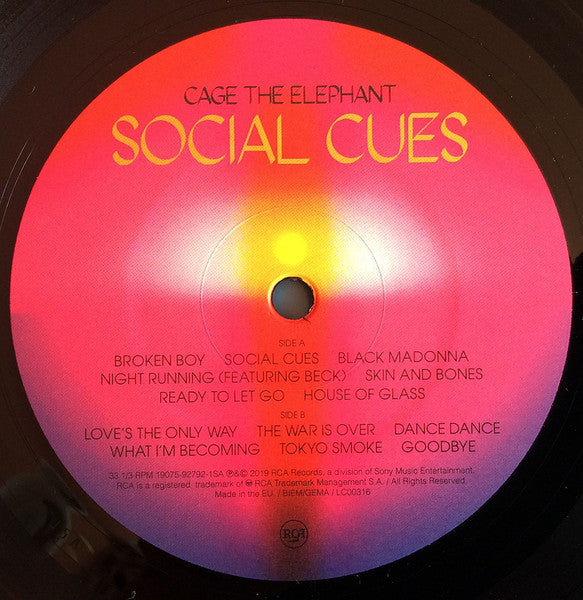 Cage The Elephant - Social Cues | 140g LP | Vinyl + Download