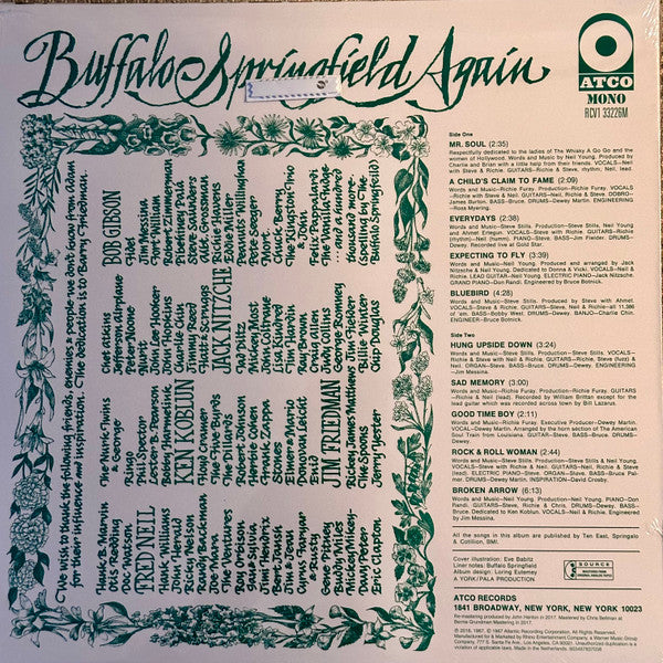 Buffalo Springfield Again | Crystal Clear Mono LP | Remastered