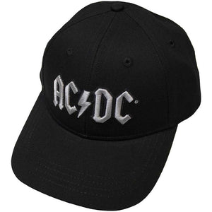 AC/DC Silver Logo Black