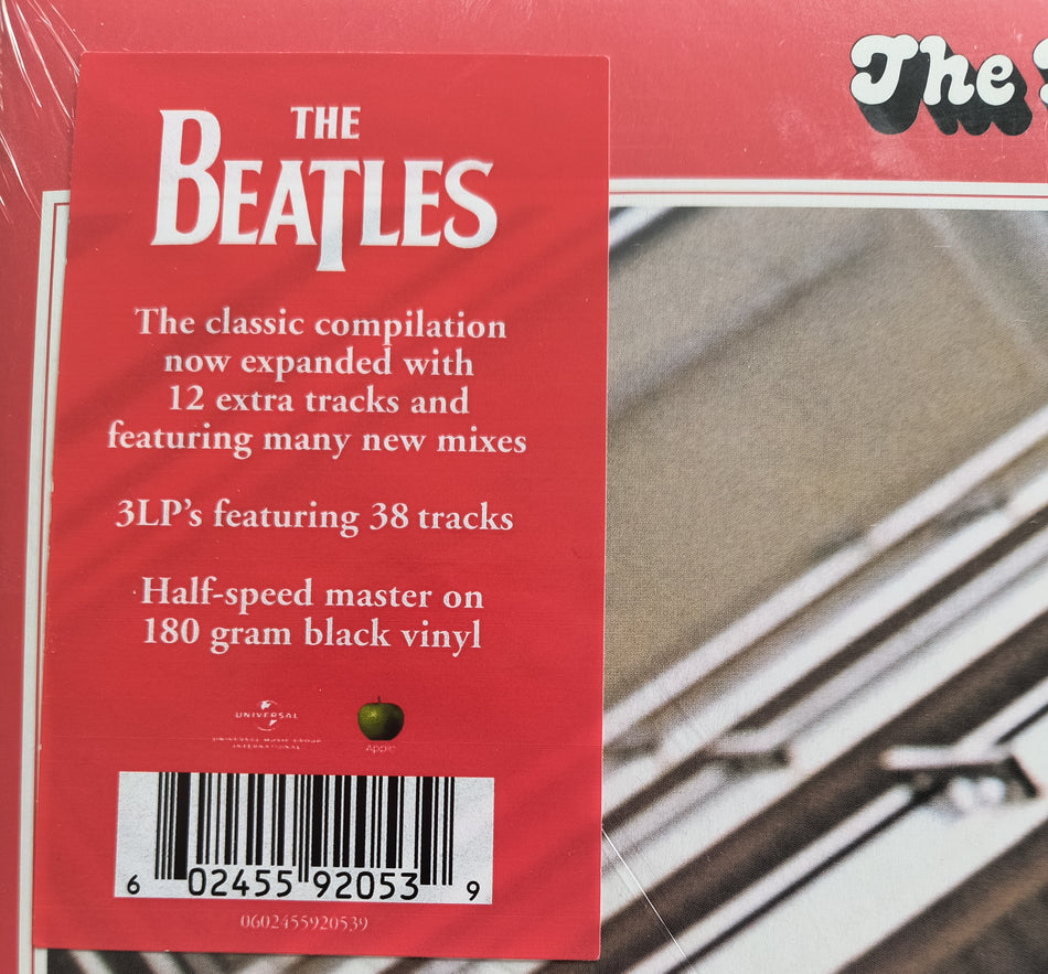 The Beatles expanded 3LP vinyl box set with 38 tracks, 180 gram black vinyl sticker.