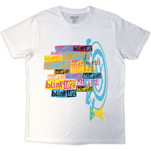 Blink-182 Multi Stacked Logo White