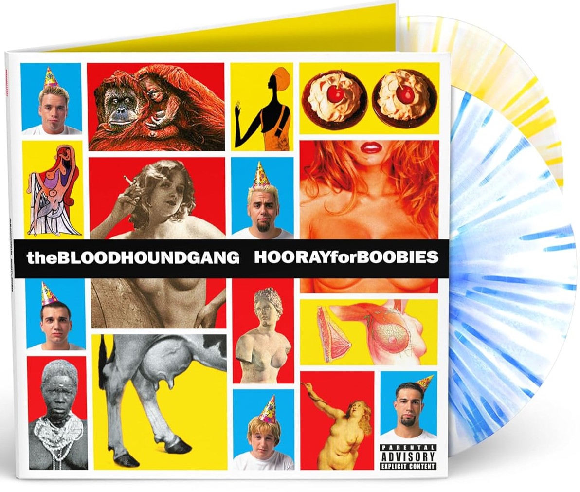Bloodhound Gang Hooray For Boobies: 20th Anniversary Edition (Blue/White/Yellow Splatter Colored Vinyl) (2 Lp's)