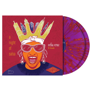Celia Cruz & Friends A Night of Salsa (25th Anniversary Edition) (180 Gram Magenta Splatter Colored Vinyl) (2 Lp's)