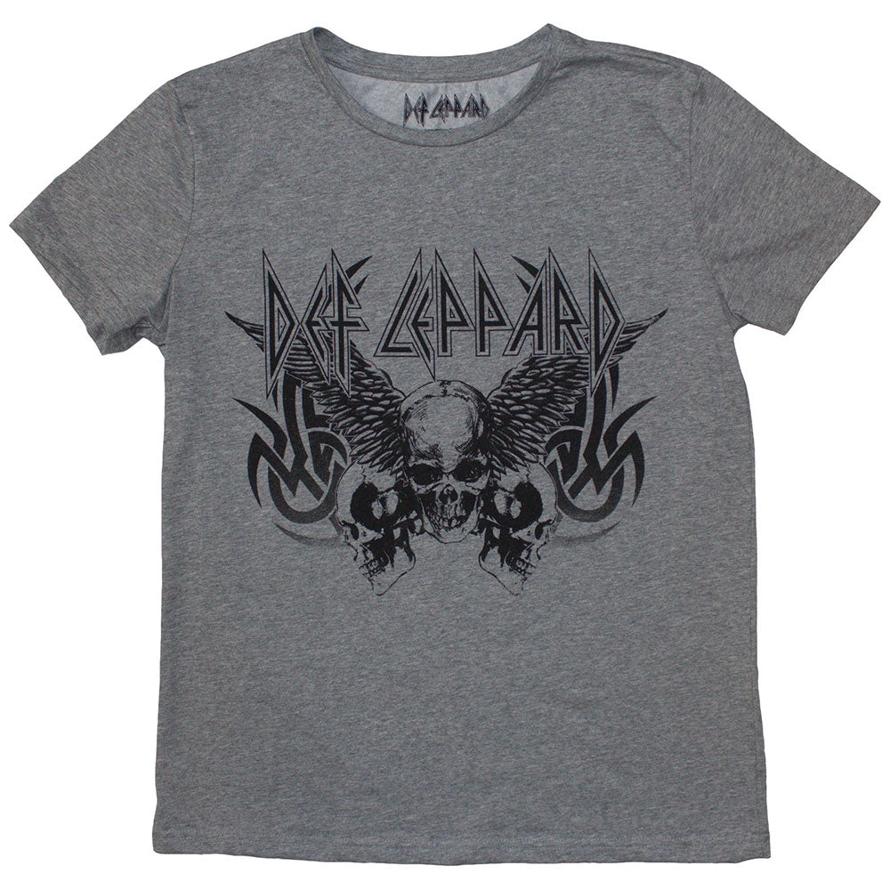 Def Leppard Tribal Skull Grey