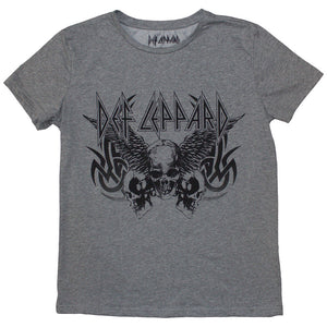 Def Leppard Tribal Skull Grey