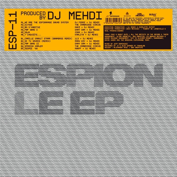 DJ MEHDI Espion Ep (Orange Vinyl)