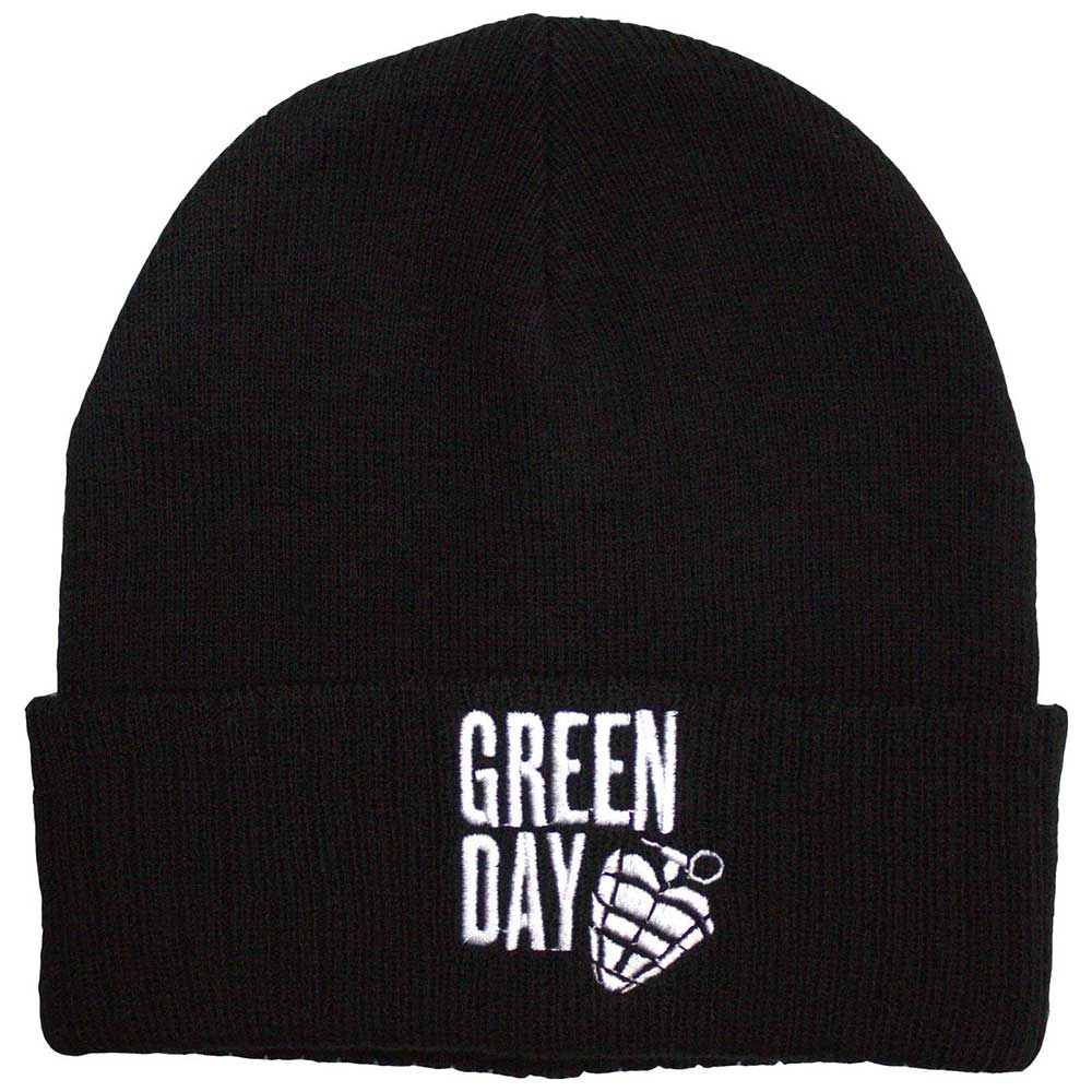 Green Day Stacked Logo & Grenade Black