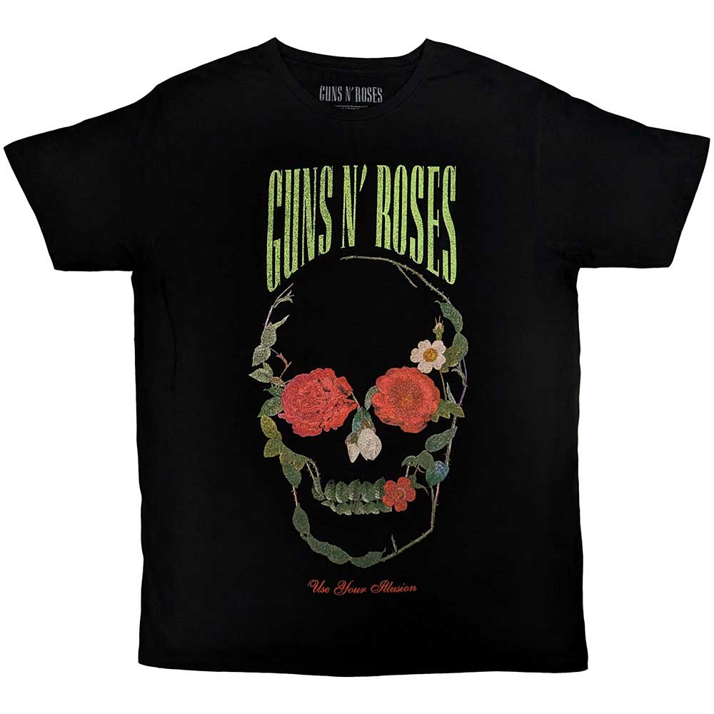 Guns N' Roses Rose Skull Black