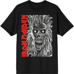 Iron Maiden Eponymous Face Red Logo Black