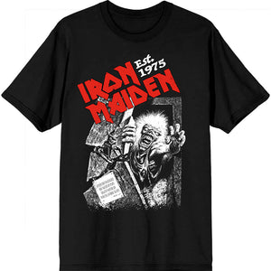 Iron Maiden Est. 1975 No Prayer Grave Red Logo Black