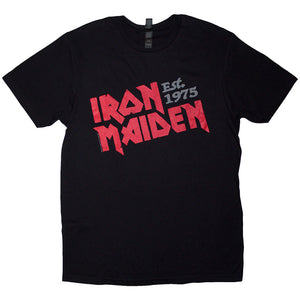 Iron Maiden Est. 1975 Slanted Logo Black