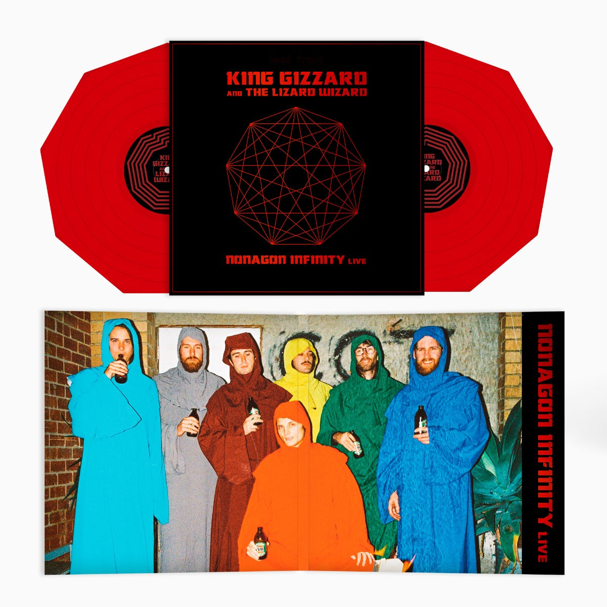 King Gizzard and the Lizard Wizard Nonagon Infinity Live (Indie Exclusive, Red Colored Vinyl, Limited Edition) (2 Lp's)