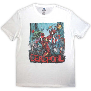 Marvel Comics Deadpool Hero Scene Vintage White