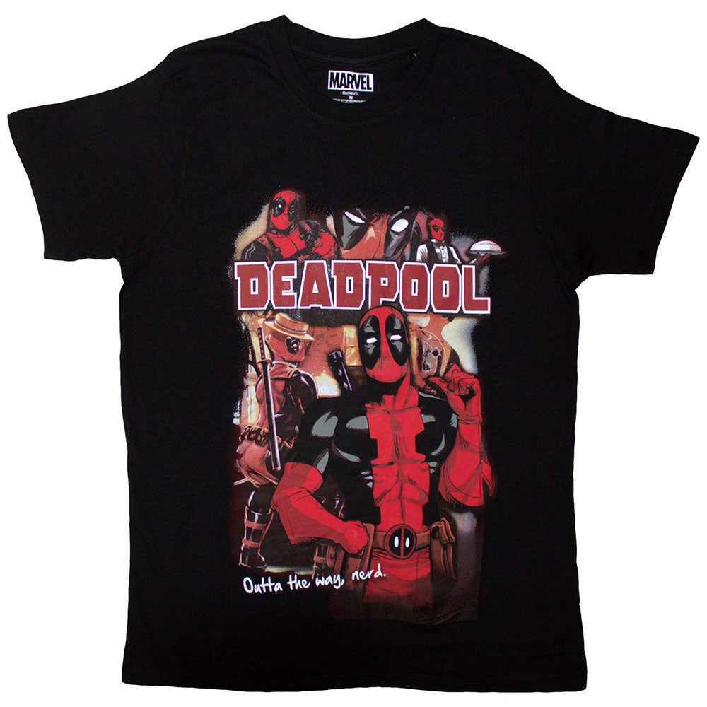 Marvel Comics Deadpool Outta The Way Nerd Black